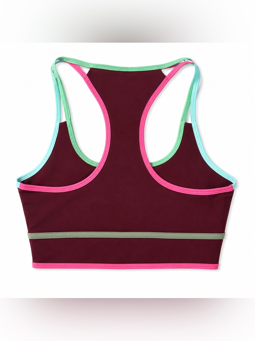 NWT Beach Riot Sport Anari Top Raspberry Colorblock Top Small - Picture 3 of 5